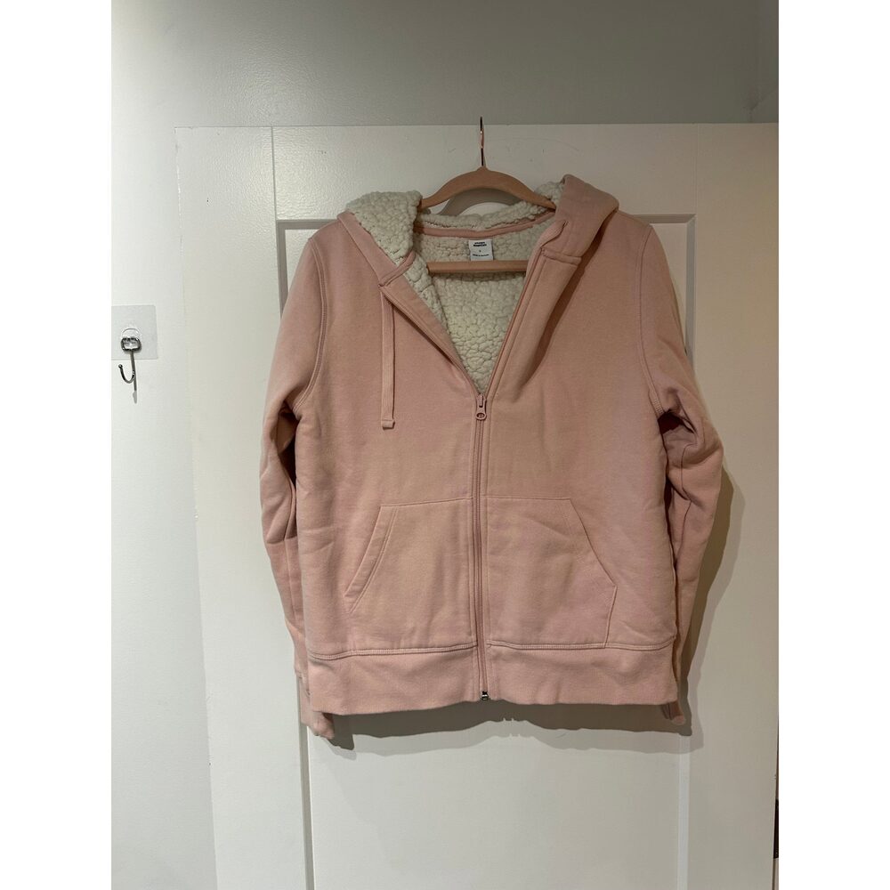 Pink Hoodie with Fuzzy Lining S